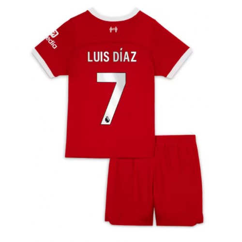 Maillot de foot Liverpool Luis Diaz #7 Domicile enfant 2023-24 Manches Courte (+ pantalon court)